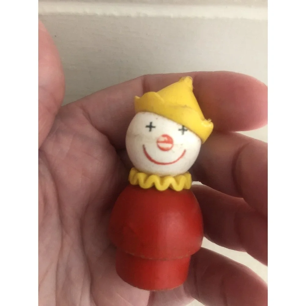 Vintage Fisher Price Little People Red Clown Figure